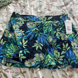 Lilly Pulitzer Blue and Green Floral Skort